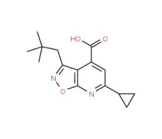 6-cyclopropyl-3-neopentylisoxazolo[5,4-b]pyridine-4-carboxylic acid - chemical structure image