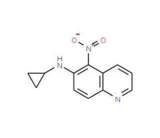 6-(Cyclopropylamino)-5-nitroquinoline (CAS 1150164-23-0) - chemical structure image