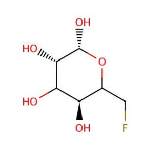 6-Deoxy-6-fluoro-D-glucose (CAS 4536-08-7) - chemical structure image