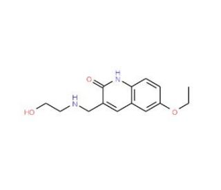 6-Ethoxy-3-[(2-hydroxy-ethylamino)-methyl]-1H-quinolin-2-one - chemical structure image