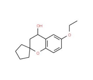 6-Ethoxy-3,4-dihydrospiro[chromene-2,1&prime;-cyclopentan]-4-ol - chemical structure image