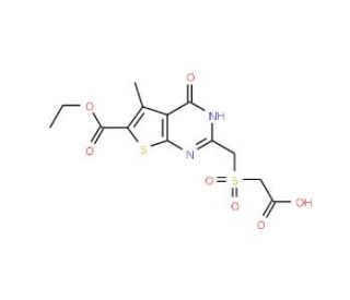 ({[6-(ethoxycarbonyl)-5-methyl-4-oxo-3,4-dihydrothieno[2,3-d]pyrimidin-2-yl]methyl}sulfonyl)acetic acid (CAS 742118-89-4) - c
