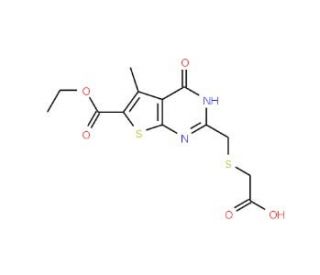 ({[6-(ethoxycarbonyl)-5-methyl-4-oxo-3,4-dihydrothieno[2,3-d]pyrimidin-2-yl]methyl}thio)acetic acid - chemical structure imag