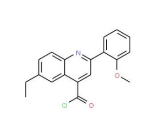 6-ethyl-2-(2-methoxyphenyl)quinoline-4-carbonyl chloride - chemical structure image