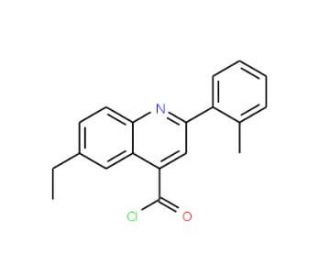 6-ethyl-2-(2-methylphenyl)quinoline-4-carbonyl chloride - chemical structure image