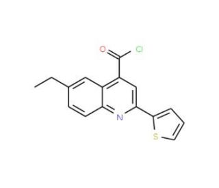 6-ethyl-2-(2-thienyl)quinoline-4-carbonyl chloride - chemical structure image