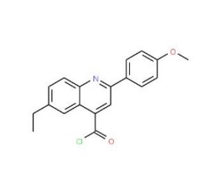 6-ethyl-2-(4-methoxyphenyl)quinoline-4-carbonyl chloride - chemical structure image