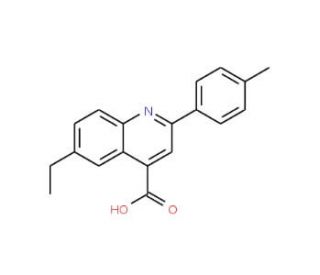 6-ethyl-2-(4-methylphenyl)quinoline-4-carboxylic acid - chemical structure image