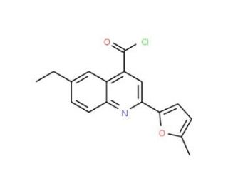 6-ethyl-2-(5-methyl-2-furyl)quinoline-4-carbonyl chloride - chemical structure image
