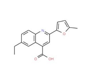6-Ethyl-2-(5-methyl-2-furyl)quinoline-4-carboxylic acid - chemical structure image
