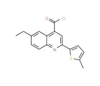 6-ethyl-2-(5-methyl-2-thienyl)quinoline-4-carbonyl chloride - chemical structure image