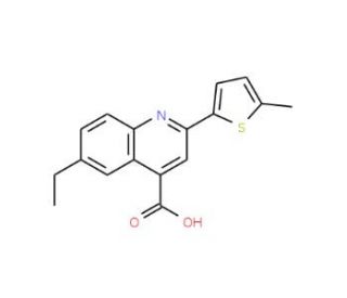 6-Ethyl-2-(5-methylthien-2-yl)quinoline-4-carboxylic acid - chemical structure image