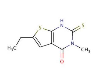 6-Ethyl-2-mercapto-3-methyl-3H-thieno[2,3-d]pyrimidin-4-one - chemical structure image