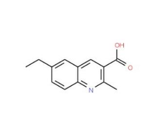 6-Ethyl-2-methylquinoline-3-carboxylic acid (CAS 92513-36-5) - chemical structure image