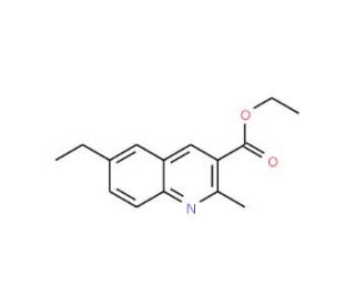 6-Ethyl-2-methylquinoline-3-carboxylic acid ethylester (CAS 892874-68-9) - chemical structure image