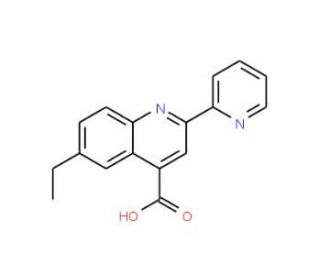 6-ethyl-2-pyridin-2-ylquinoline-4-carboxylic acid - chemical structure image