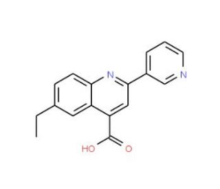 6-ethyl-2-pyridin-3-ylquinoline-4-carboxylic acid - chemical structure image