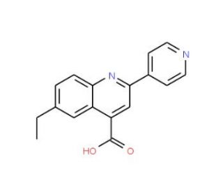 6-ethyl-2-pyridin-4-ylquinoline-4-carboxylic acid - chemical structure image