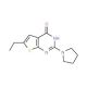 6-ethyl-2-(pyrrolidin-1-yl)-3H,4H-thieno[2,3-d]pyrimidin-4-one - chemical structure image