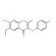 6-Ethyl-3-(4-fluoro-phenoxy)-7-hydroxy-2-methyl-chromen-4-one - chemical structure image