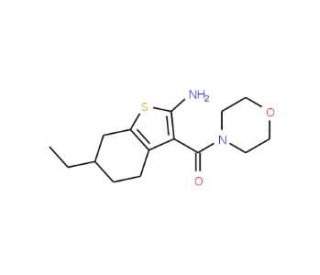 6-Ethyl-3-(morpholin-4-ylcarbonyl)-4,5,6,7-tetrahydro-1-benzothien-2-ylamine - chemical structure image