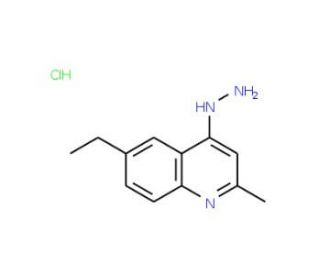 6-Ethyl-4-hydrazino-2-methylquinoline hydrochloride (CAS 1171434-97-1) - chemical structure image