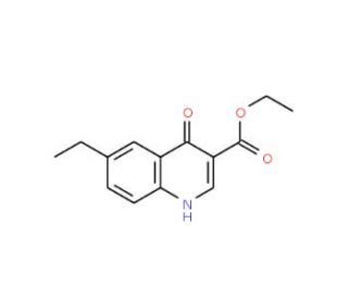 6-Ethyl-4-hydroxyquinoline-3-carboxylic acid ethyl ester (CAS 85418-73-1) - chemical structure image