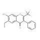 6-Ethyl-7-hydroxy-3-phenyl-2-trifluoromethyl-chromen-4-one (CAS 105258-37-5) - chemical structure image