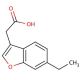 (6-Ethyl-benzofuran-3-yl)-acetic acid - chemical structure image