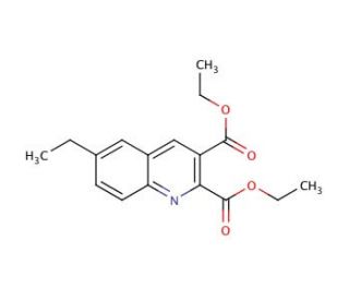 6-Ethylquinoline-2,3-dicarboxylic acid diethyl ester (CAS 948289-92-7) - chemical structure image