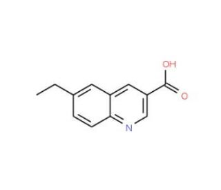 6-Ethylquinoline-3-carboxylic acid (CAS 948289-98-3) - chemical structure image