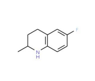 6-Fluoro-1,2,3,4-tetrahydro-2-methylquinoline (CAS 42835-89-2) - chemical structure image