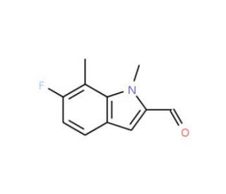 6-Fluoro-1,7-dimethyl-1H-indole-2-carbaldehyde - chemical structure image