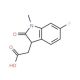 (6-Fluoro-1-methyl-2-oxo-2,3-dihydro-1H-indol-3-yl)acetic acid - chemical structure image