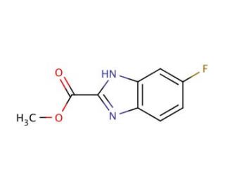 6-Fluoro-1H-benzoimidazole-2-carboxylic acid methyl ester (CAS 885280-04-6) - chemical structure image