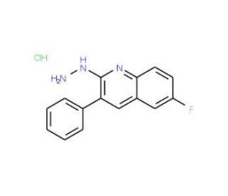 6-Fluoro-2-hydrazino-3-phenylquinoline hydrochloride (CAS 1171446-43-7) - chemical structure image
