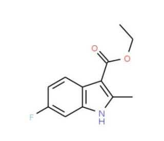 6-Fluoro-2-methylindole-3-carboxylic acid ethyl ester (CAS 886362-69-2) - chemical structure image