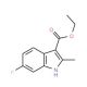 6-Fluoro-2-methylindole-3-carboxylic acid ethyl ester (CAS 886362-69-2) - chemical structure image