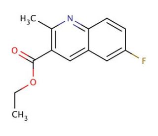 6-Fluoro-2-methylquinoline-3-carboxylic acid ethyl ester (CAS 282540-26-5) - chemical structure image