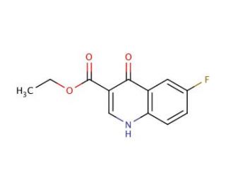 6-Fluoro-4-hydroxyquinoline-3-carboxylic acid ethyl ester (CAS 318-35-4) - chemical structure image
