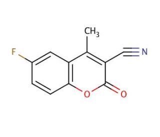 6-Fluoro-4-methylcoumarin-3-carbonitrile (CAS 288399-90-6) - chemical structure image