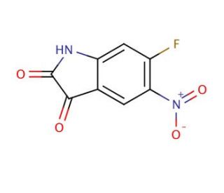 6-fluoro-5-nitro-2,3-dihydro-1H-indole-2,3-dione - chemical structure image