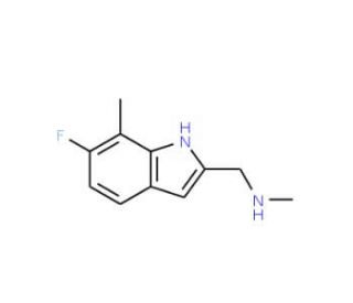 [(6-Fluoro-7-methyl-1H-indol-2-l)methyl]-methylamine (CAS 883531-68-8) - chemical structure image