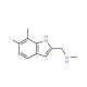 [(6-Fluoro-7-methyl-1H-indol-2-l)methyl]-methylamine (CAS 883531-68-8) - chemical structure image