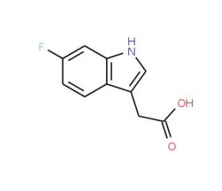 6-Fluoroindole-3-acetic acid (CAS 443-75-4) - chemical structure image