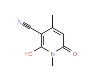 6-hydroxy-1,4-dimethyl-2-oxo-1,2-dihydropyridine-3-carbonitrile (CAS 27074-03-9) - chemical structure image