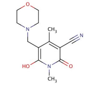 6-Hydroxy-1,4-dimethyl-5-(morpholinomethyl)-2-oxo-1,2-dihydro-3-pyridinecarbonitrile (CAS 85843-03-4) - chemical structure im