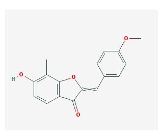 6-hydroxy-2-[(4-methoxyphenyl)methylidene]-7-methyl-2,3-dihydro-1-benzofuran-3-one - chemical structure image