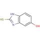 6-Hydroxy-2-mercaptobenzimidazole (CAS 92806-98-9) - chemical structure image