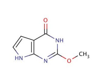 6-Hydroxy-2-methoxy-7-deazapurine (CAS 90057-07-1) - chemical structure image